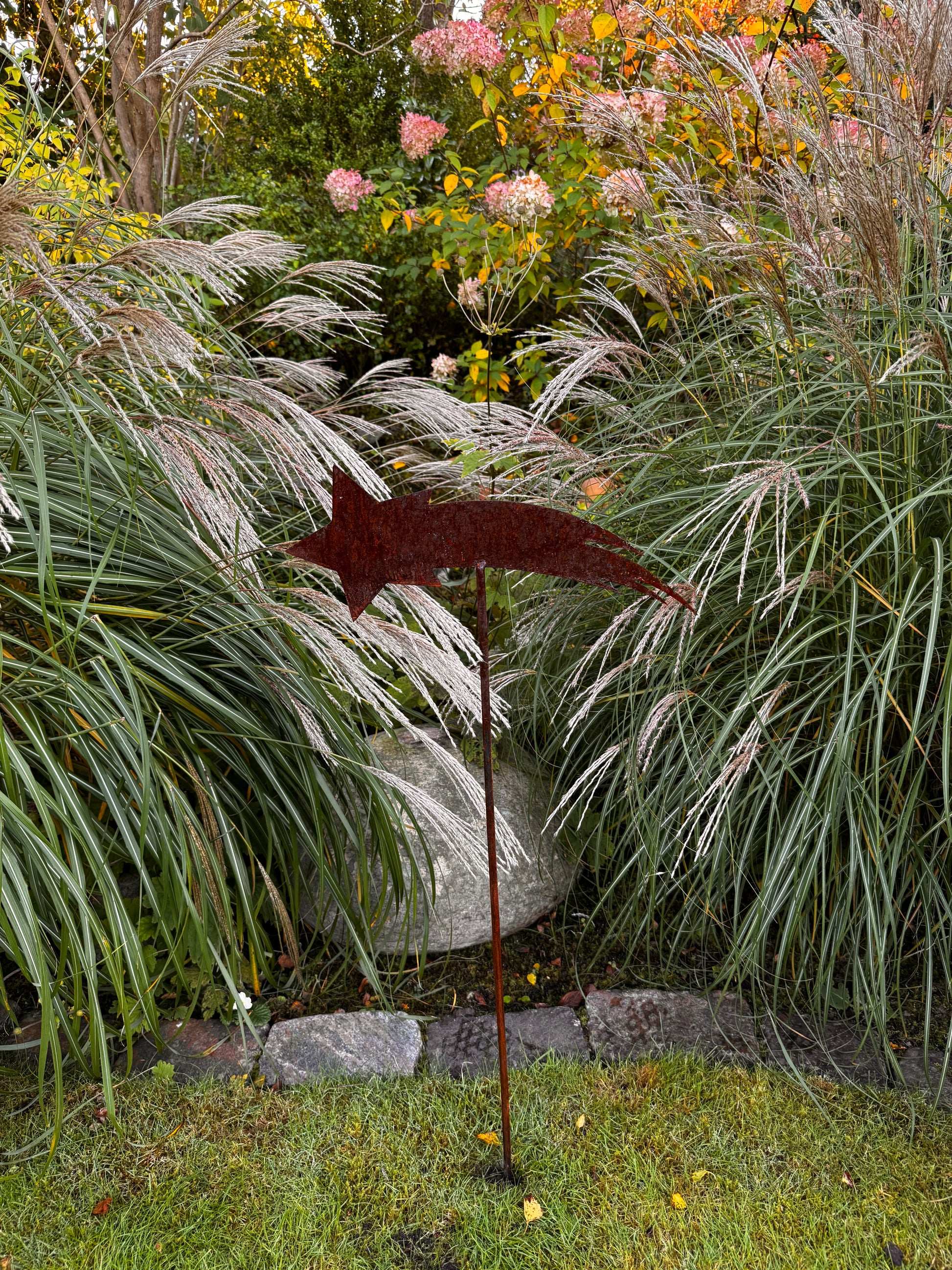 Sterenschnuppe Stabstecker aus Cortenstahl