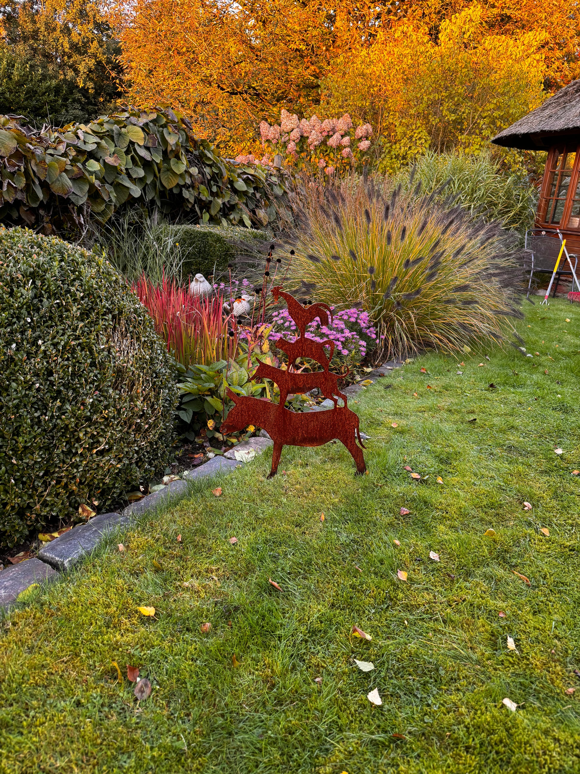 Bremer Stadtmusikanten aus Cortenstahl
