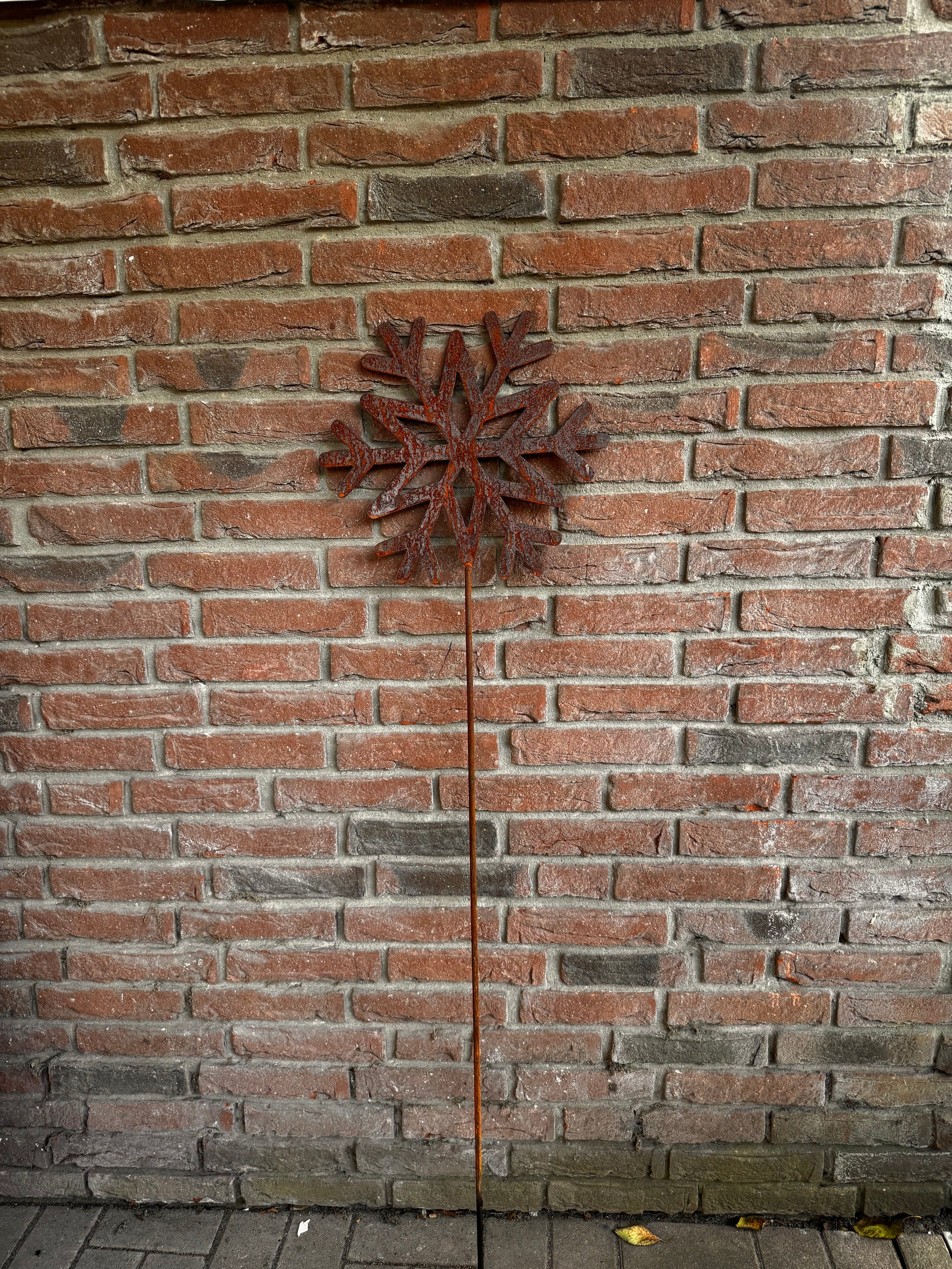 Schneeflocke Stabstecker aus Cortenstahl