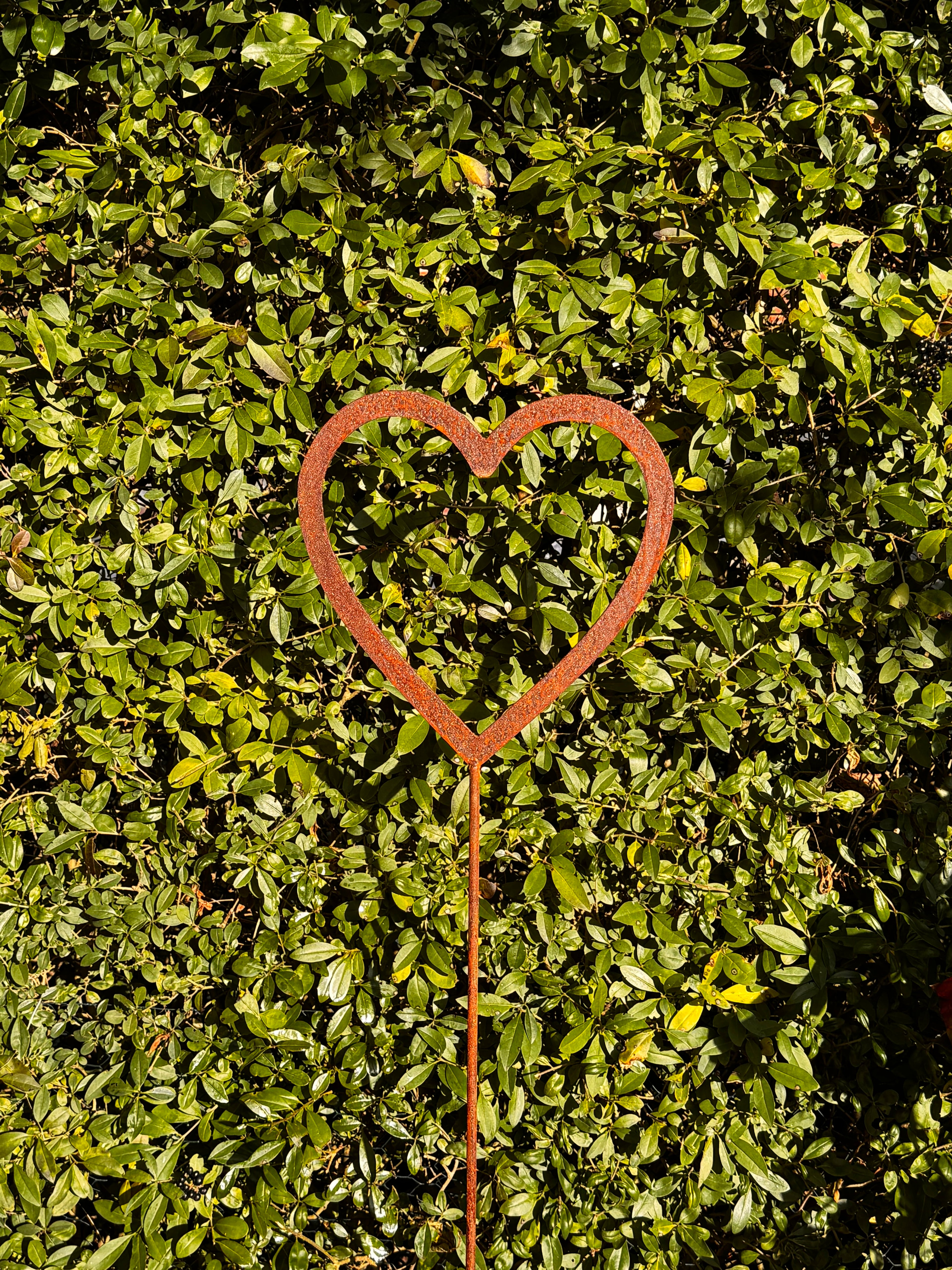 Herz Stabstecker aus Cortenstahl