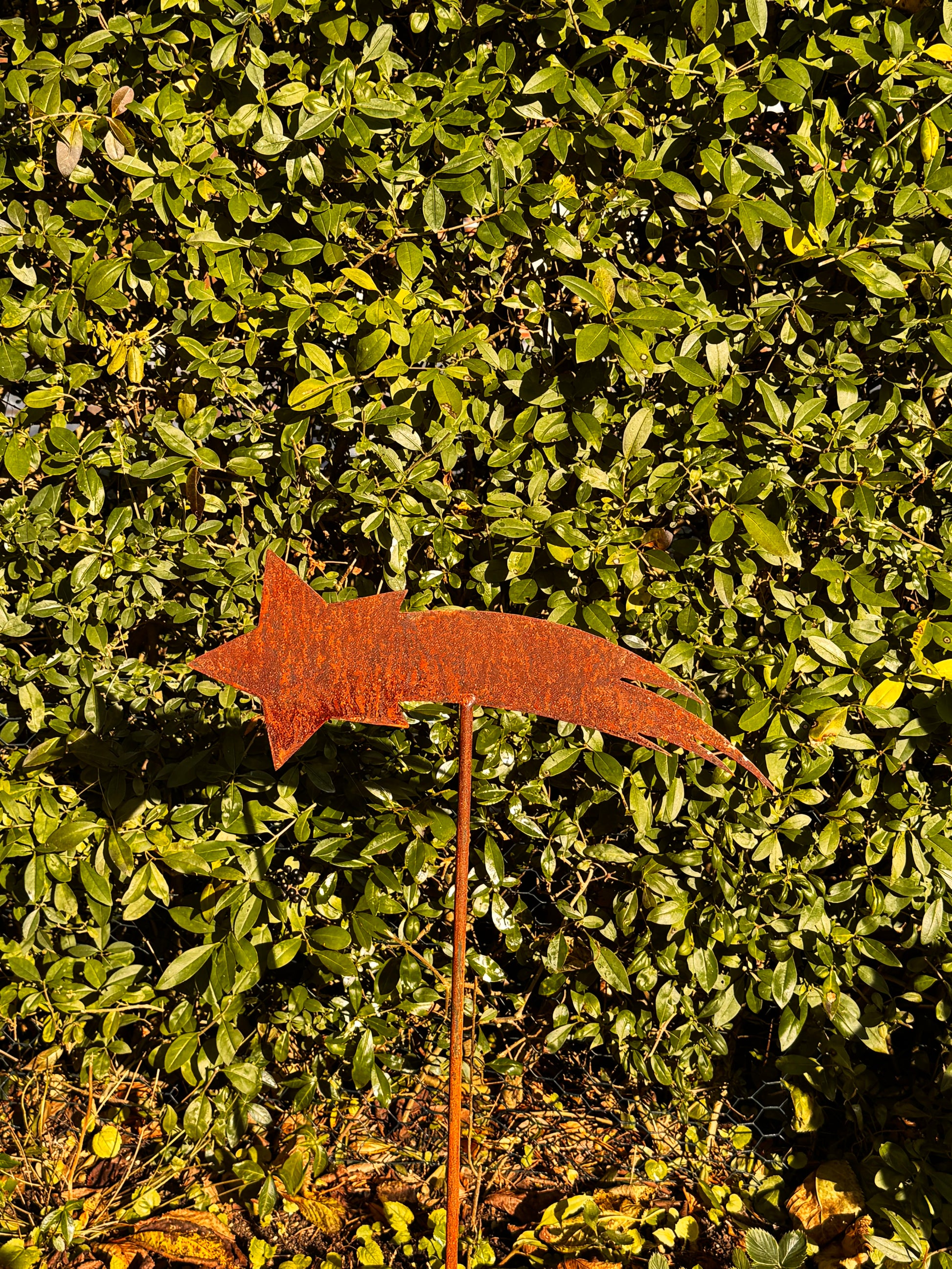 Sterenschnuppe Stabstecker aus Cortenstahl