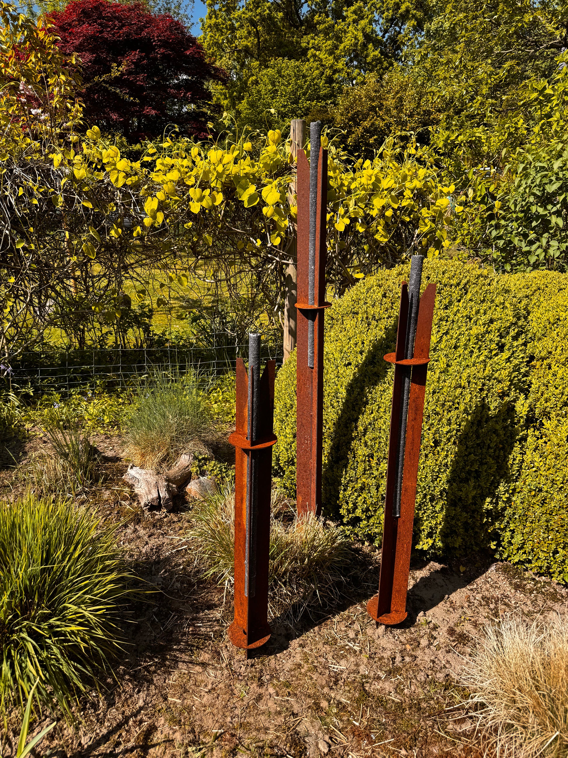 Fackeln aus Cortenstahl – für besondere Gartenmomente!