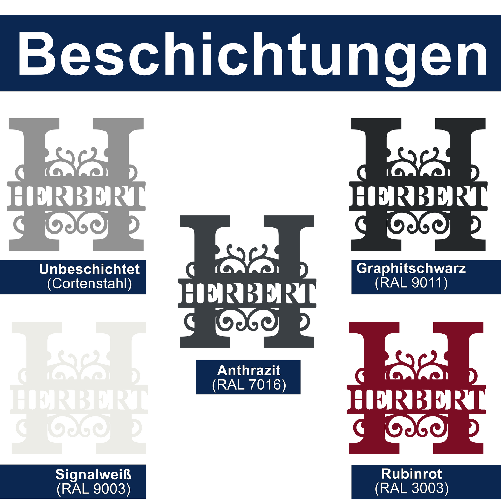 Monogramm voll personalisiert