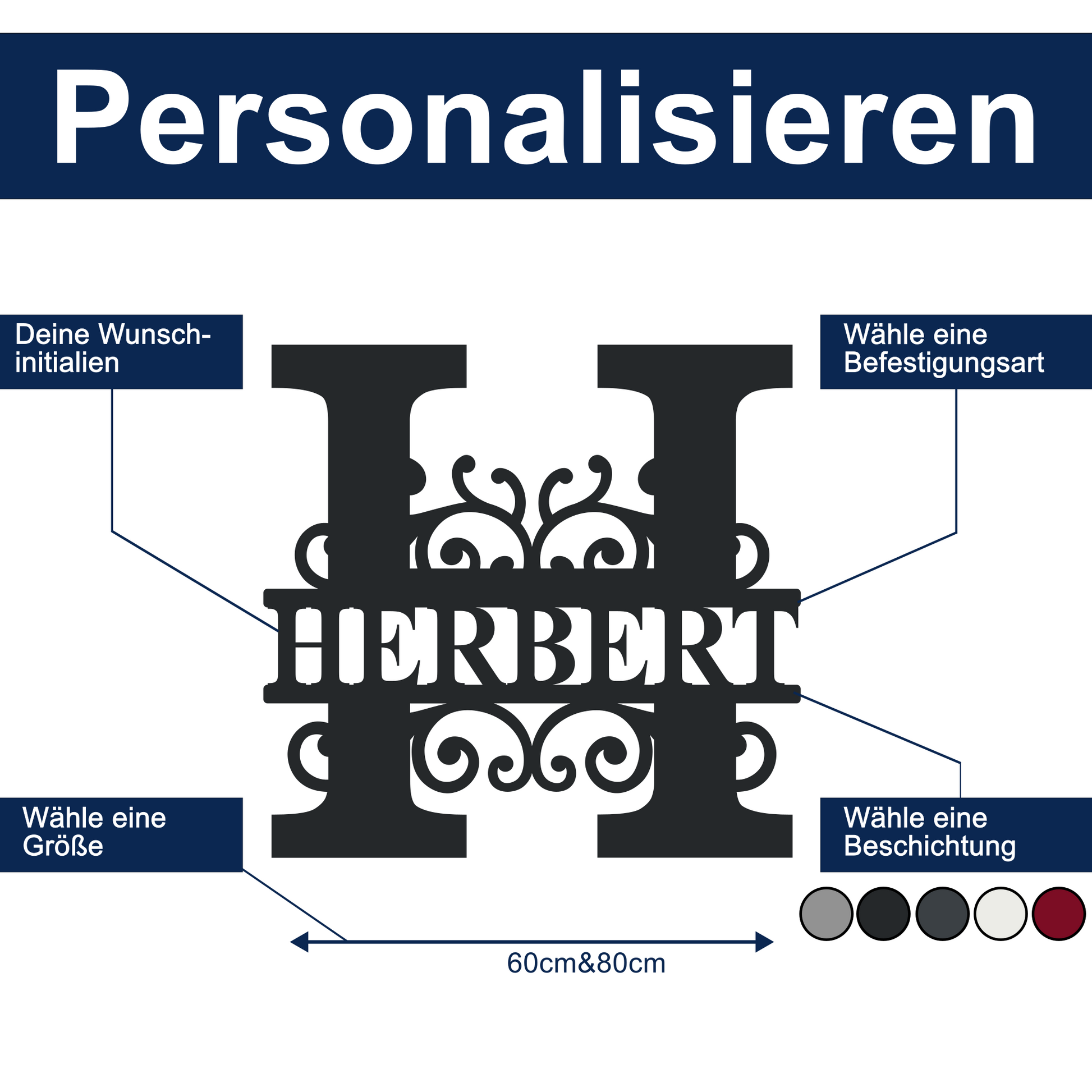 Monogramm voll personalisiert