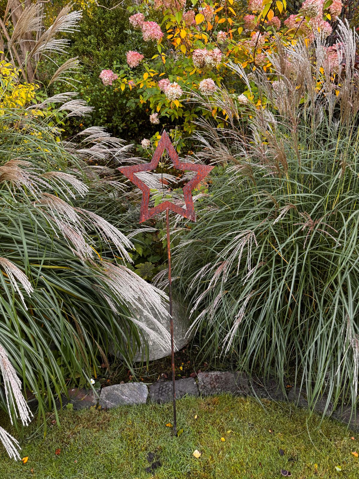 Stern Stabstecker aus Cortenstahl