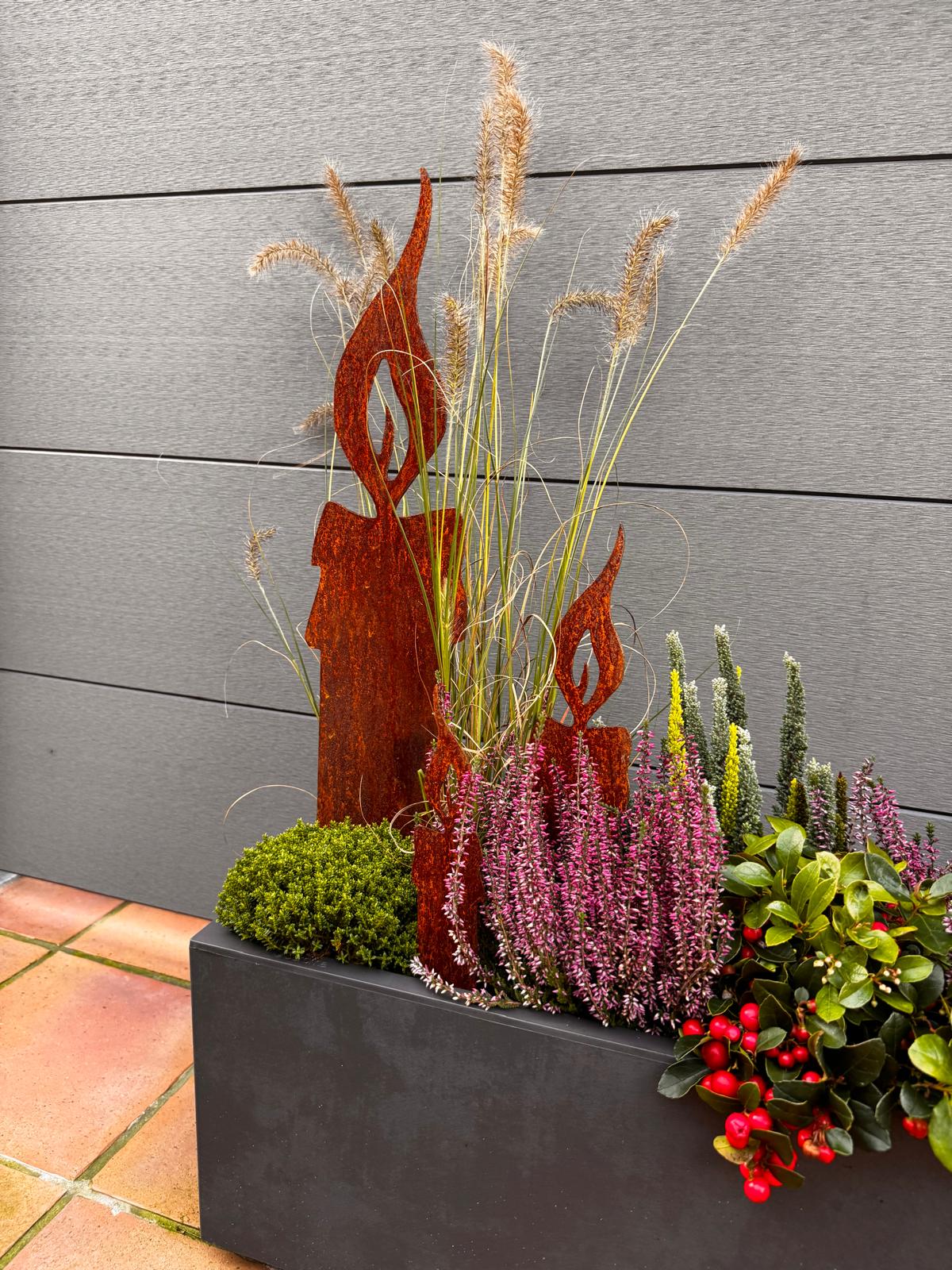 Kerzen aus Cortenstahl