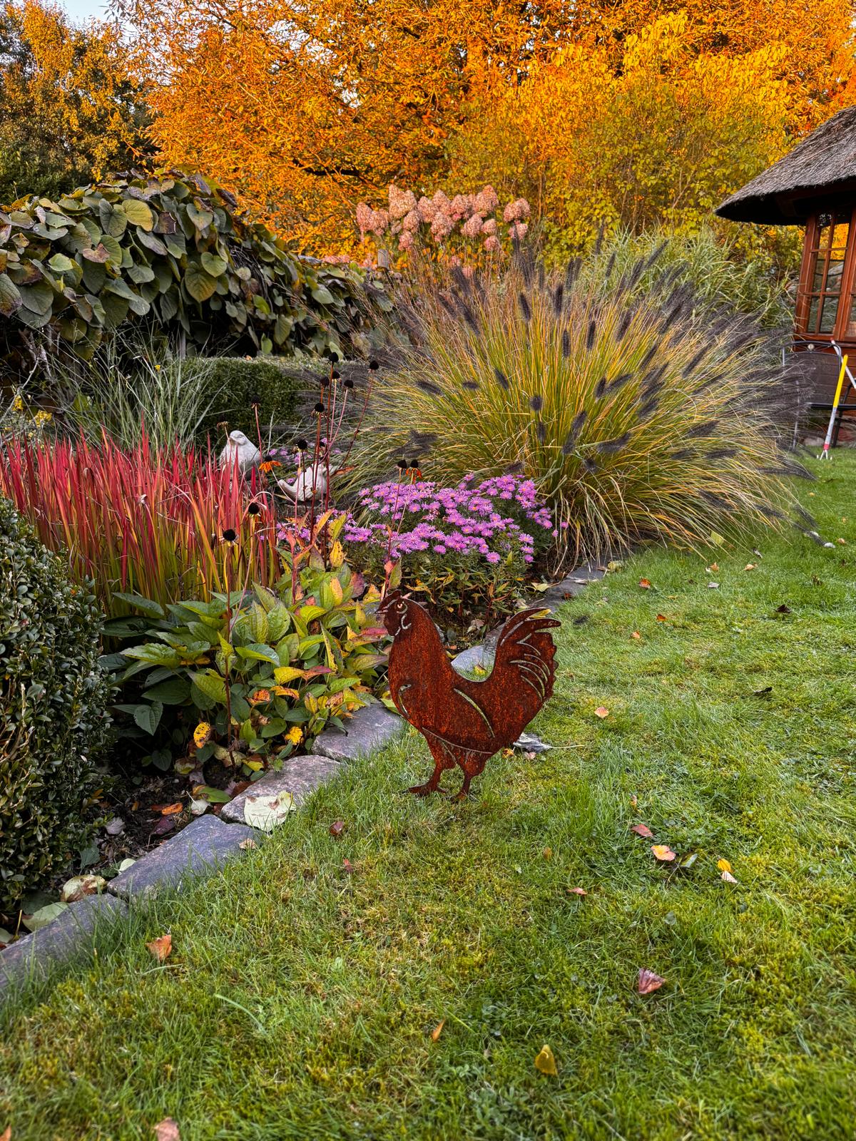 Hahn aus Cortenstahl