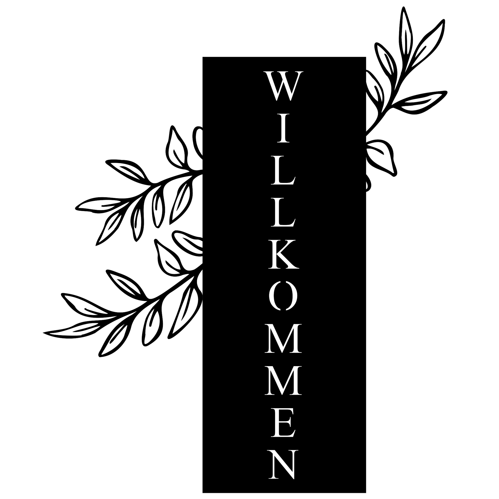 Willkommen mit Blättern